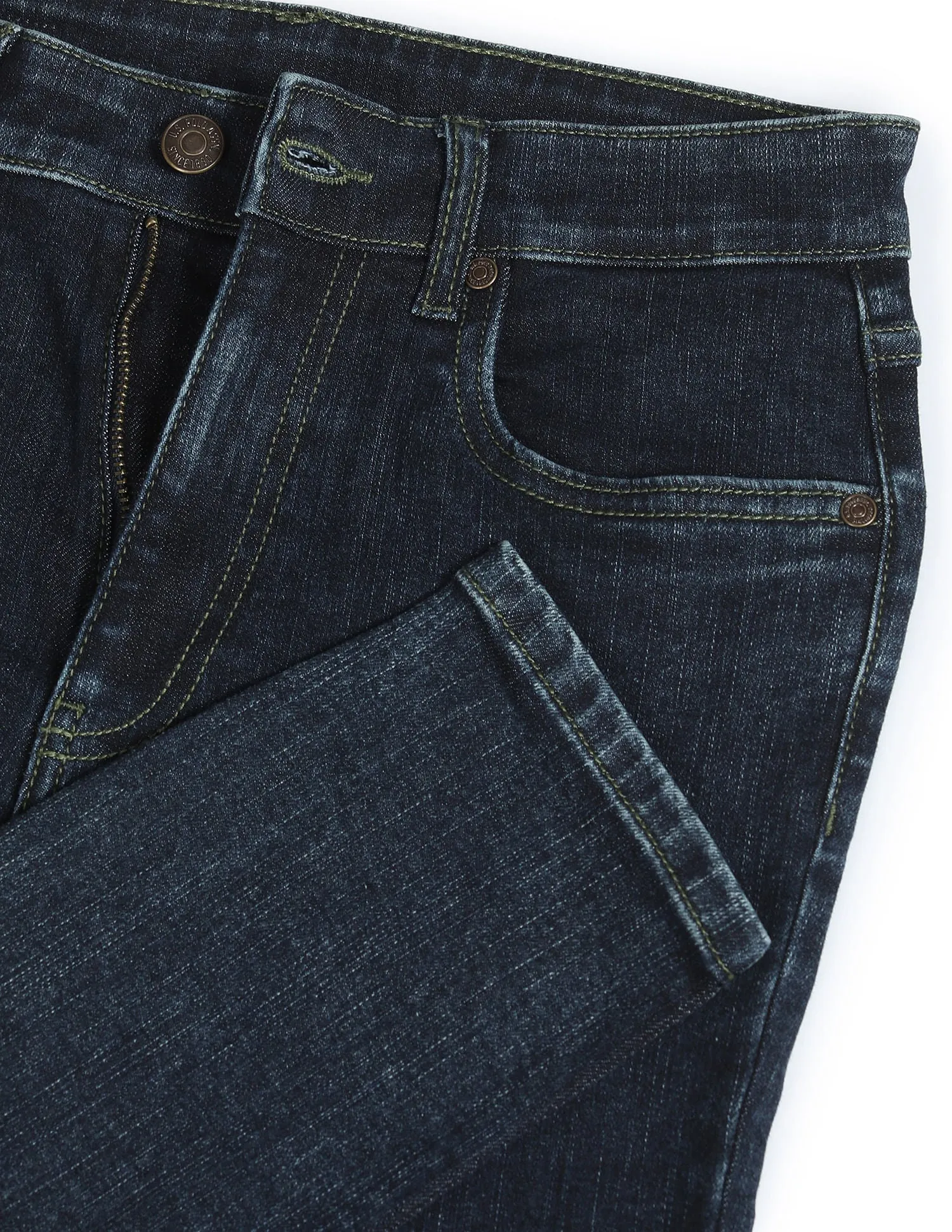 High Rise Rinsed Jeans