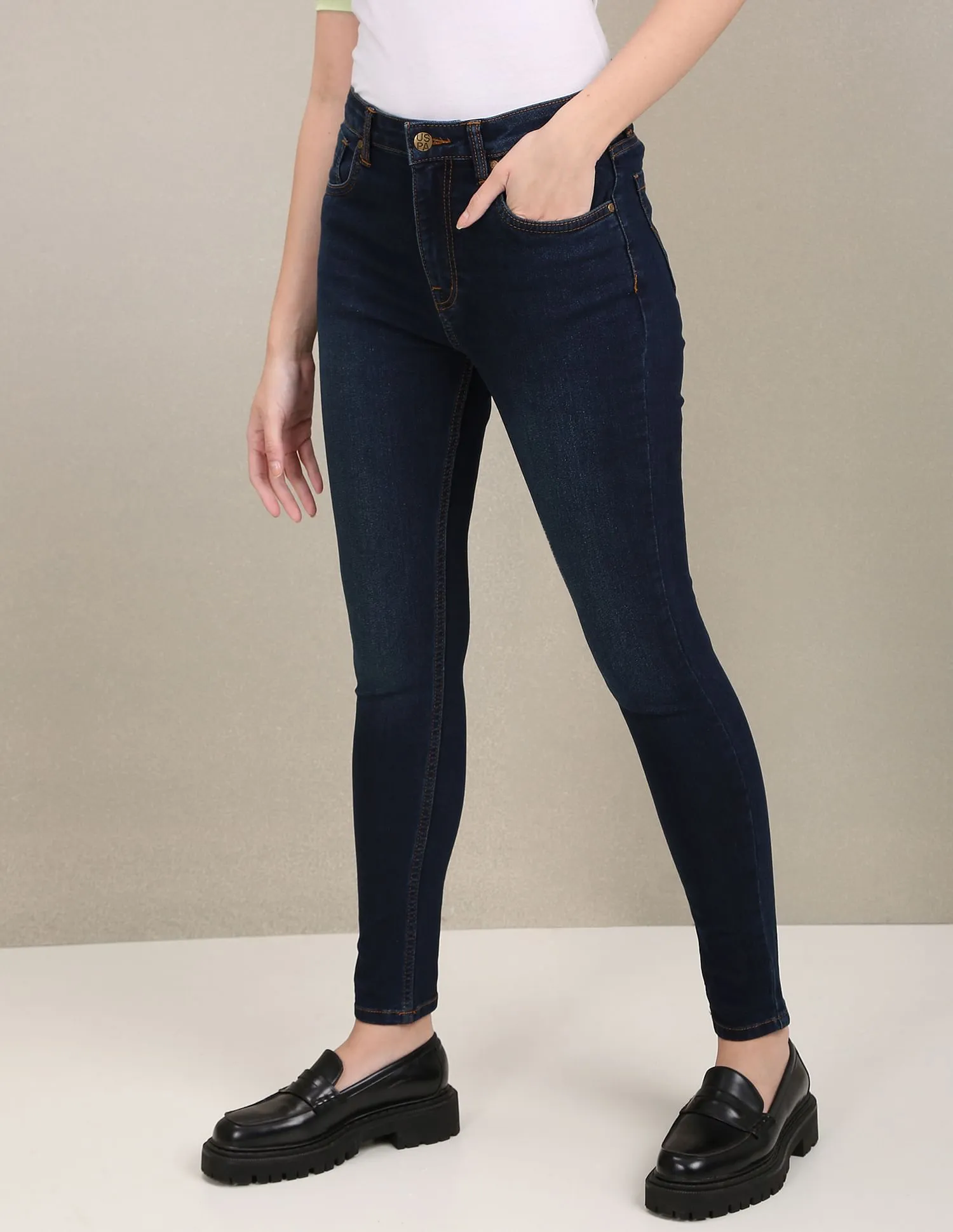 High Rise Skinny Fit Jeans