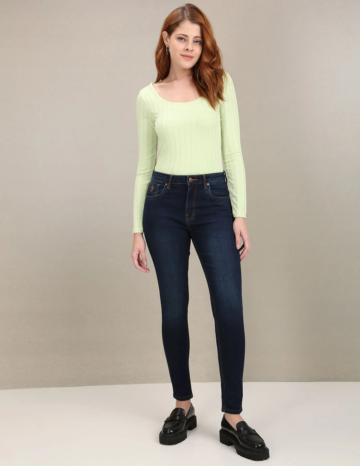 High Rise Skinny Fit Jeans