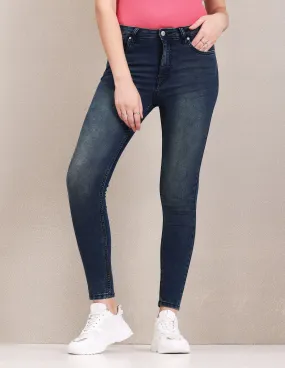 High Rise Stone Wash Jeans