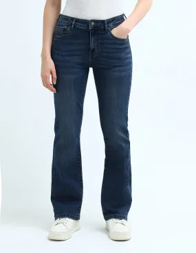 High Rise Tinted Skinny Bootcut Jeans