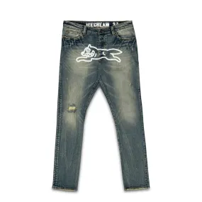 Icecream Mens Running Dog Jean 'Med Washed Blue'