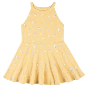 Infant & Toddler Girls Yellow Sleeveless Halter Dress