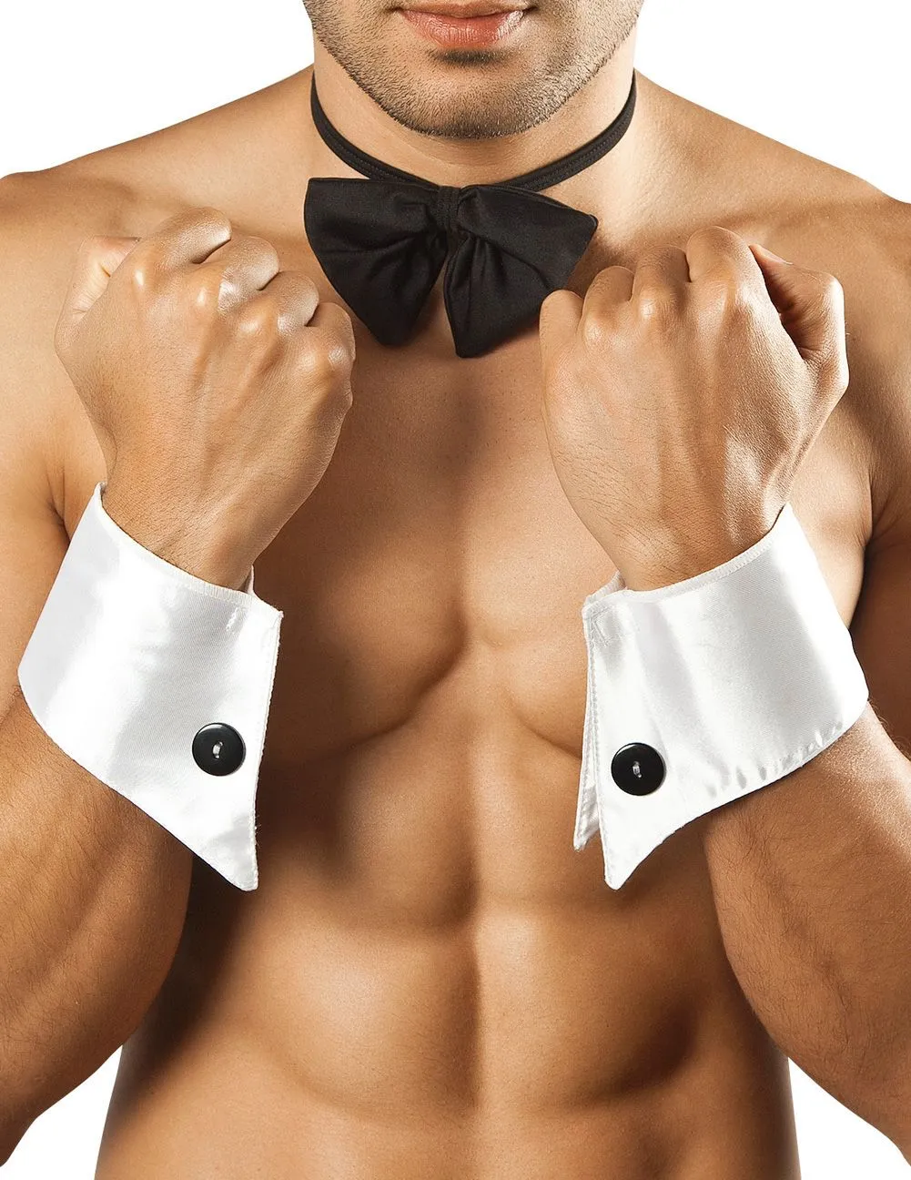 JCSTK - CandyMan 9646 Bowtie and Cuffs Black & White