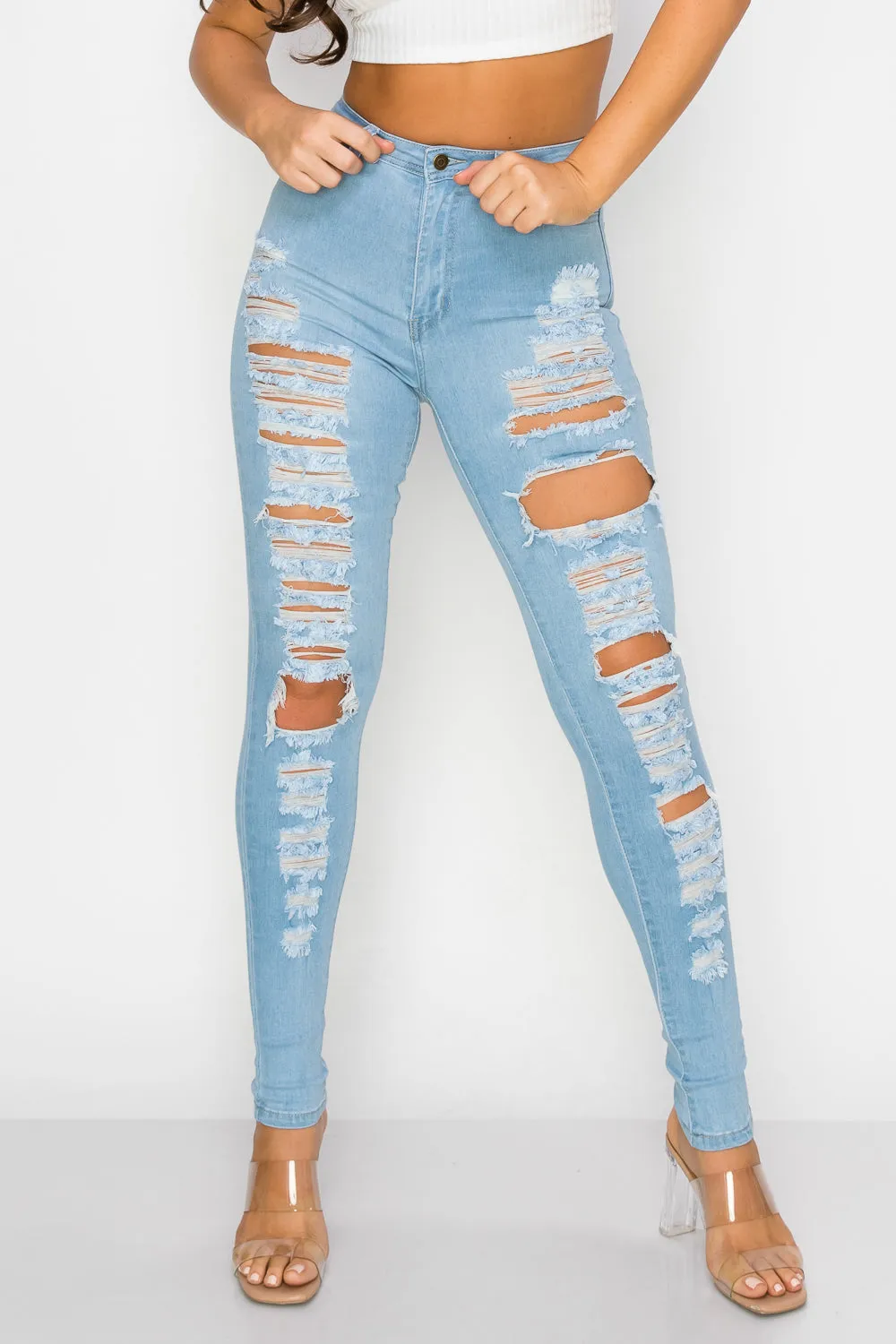 LO-192 RIPPED SKINNY DENIM