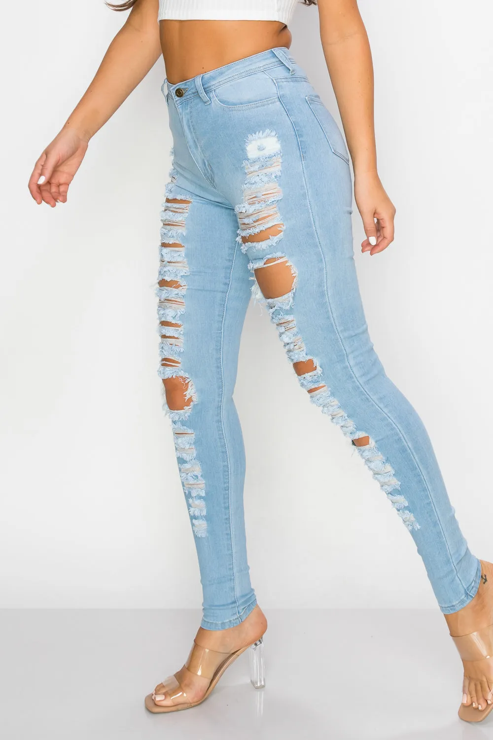 LO-192 RIPPED SKINNY DENIM