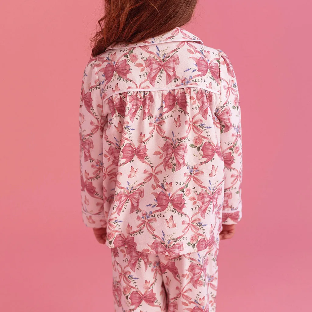 Loraine Flannelette Ruffled Pajama Set