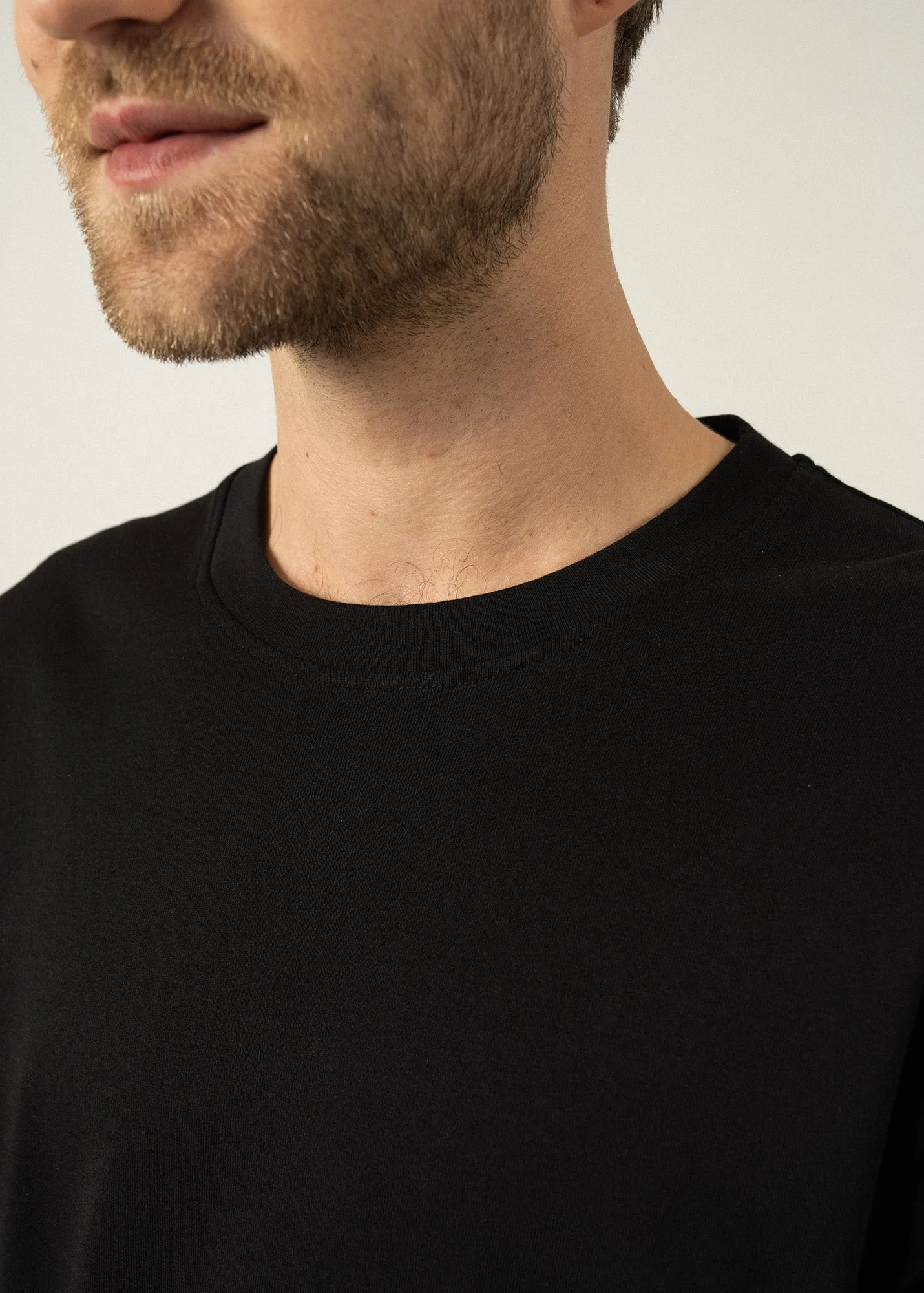 Lumio short sleeves t-shirt - round neck, in cotton (NOIR)