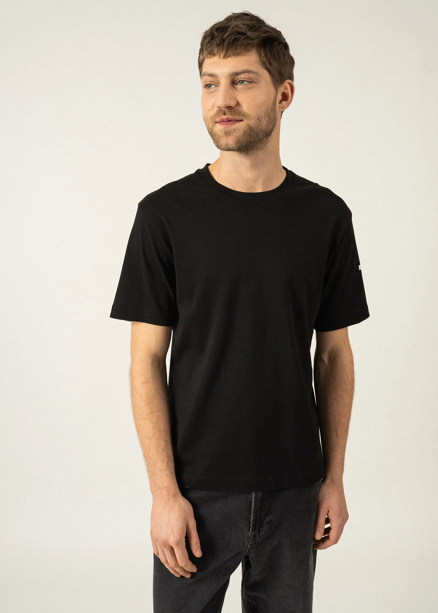 Lumio short sleeves t-shirt - round neck, in cotton (NOIR)