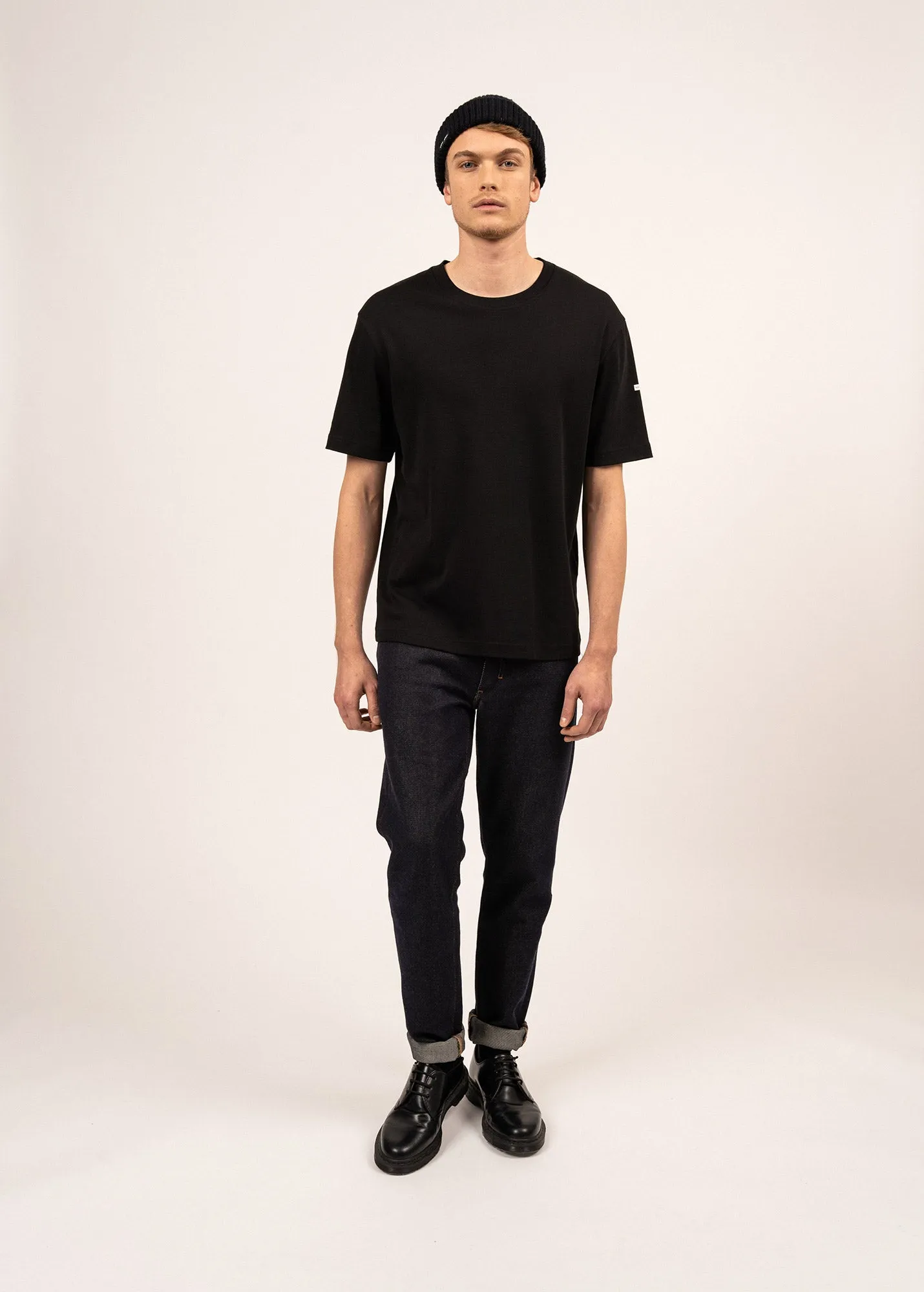 Lumio short sleeves t-shirt - round neck, in cotton (NOIR)