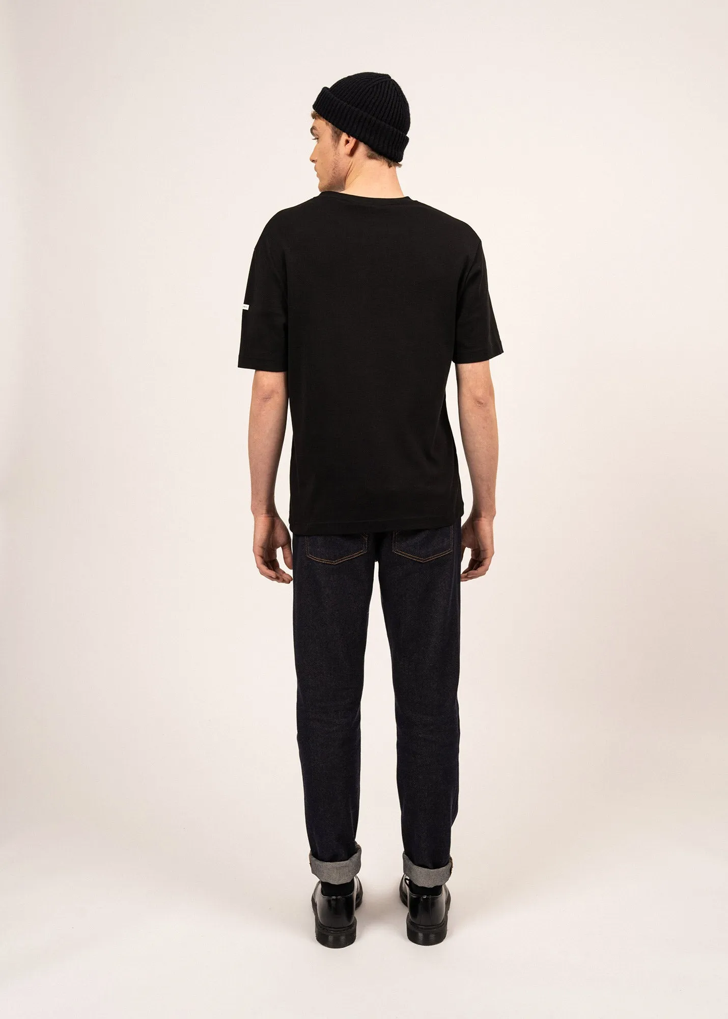 Lumio short sleeves t-shirt - round neck, in cotton (NOIR)