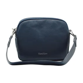 MARCO MOREO  1768 Navy Double Zip  Crossbody Bag