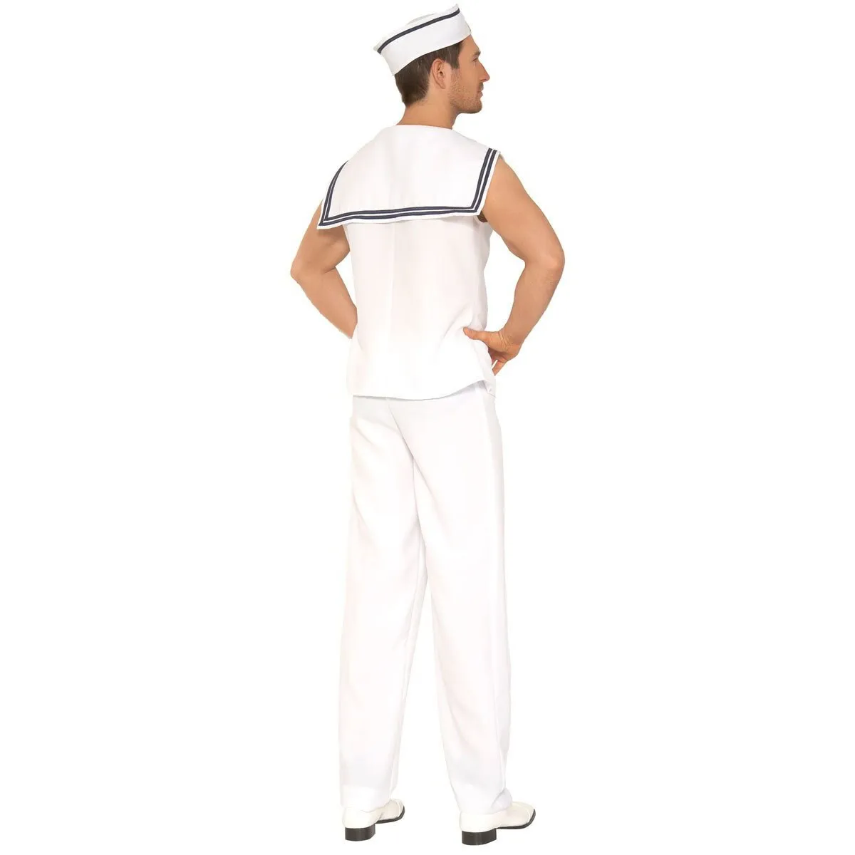 Mens Navy Sailor Costume White