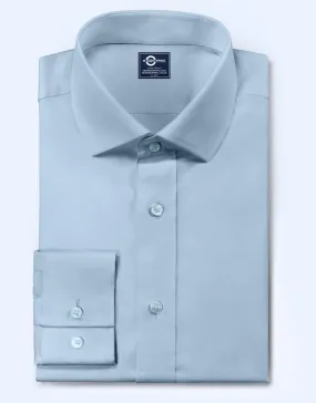 Men's Shirt - Light Sky Blue Color Spread Collar Shirt