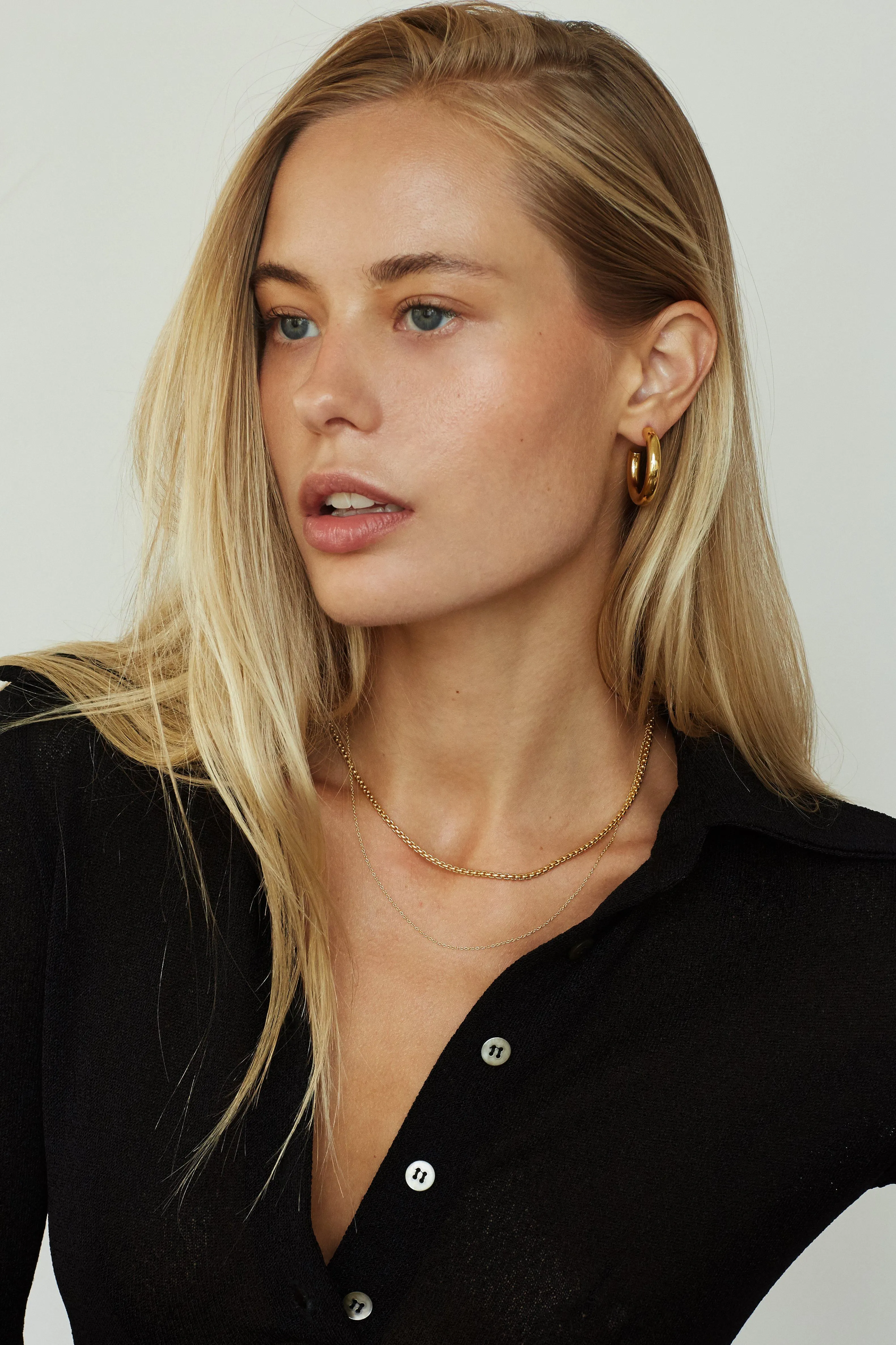 Mini Gold Hollow Hoops