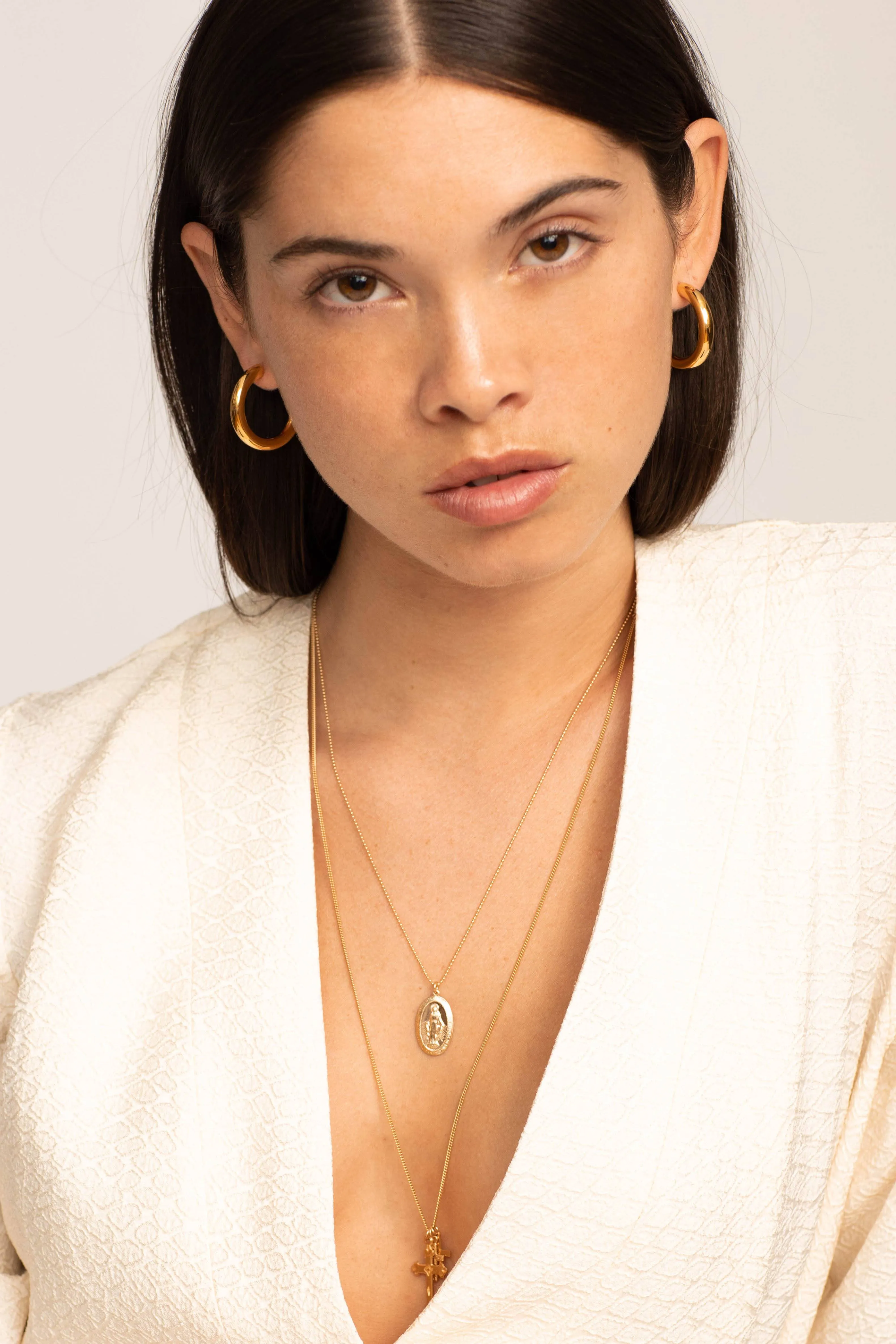 Mini Gold Hollow Hoops