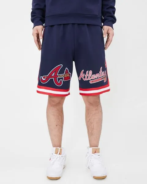 MLB ATLANTA BRAVES CLASSIC CHENILLE MEN'S SHORT (MIDNIGHT NAVY)