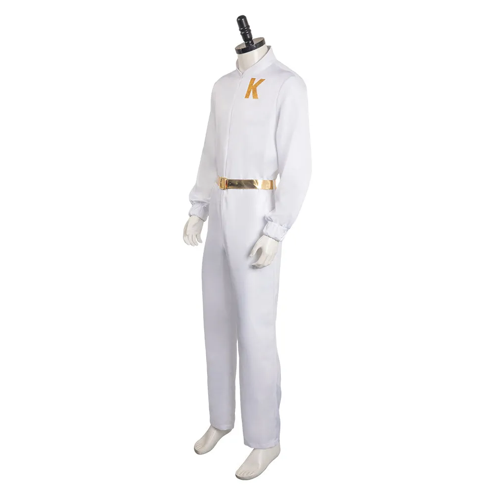 Movie BarB Pink Style Ken White Men Outfits Halloween Carnival Cosplay Costume BarBStyle