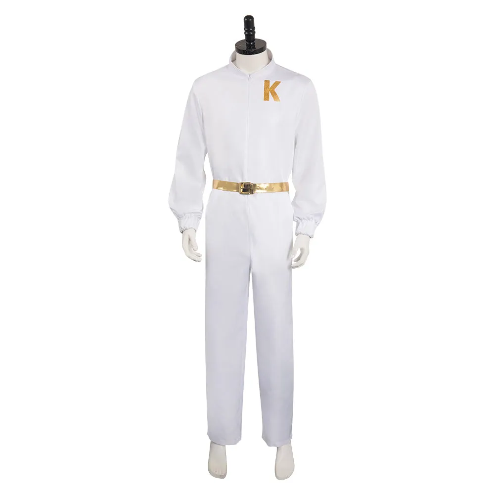 Movie BarB Pink Style Ken White Men Outfits Halloween Carnival Cosplay Costume BarBStyle