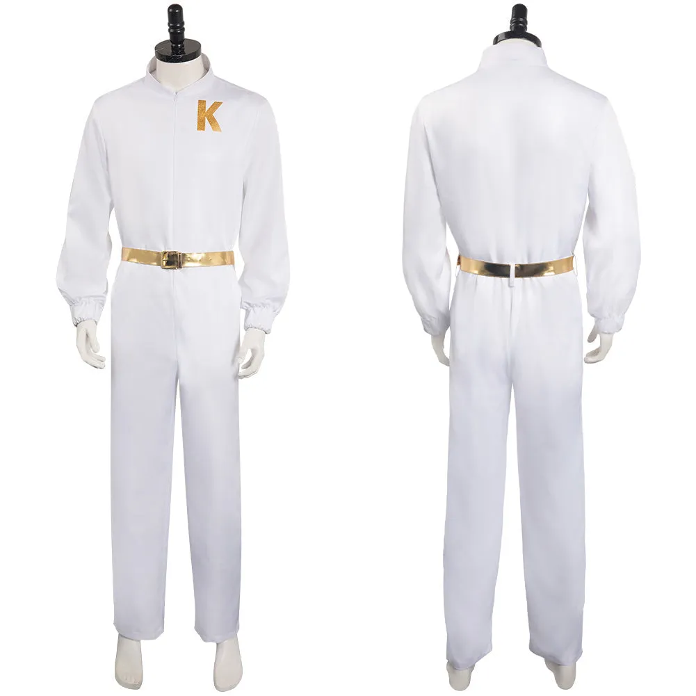 Movie BarB Pink Style Ken White Men Outfits Halloween Carnival Cosplay Costume BarBStyle