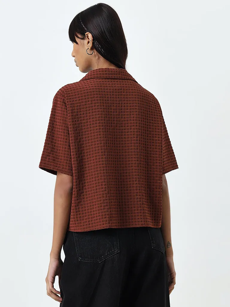 Nuon Brown Textured Shirt