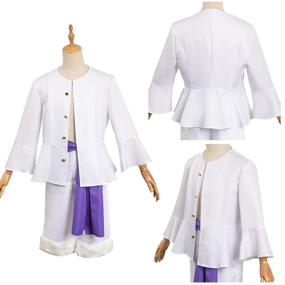 One Piece Nika Sun God Form Luffy Male White Coat Party Carnival Halloween Cosplay Costume