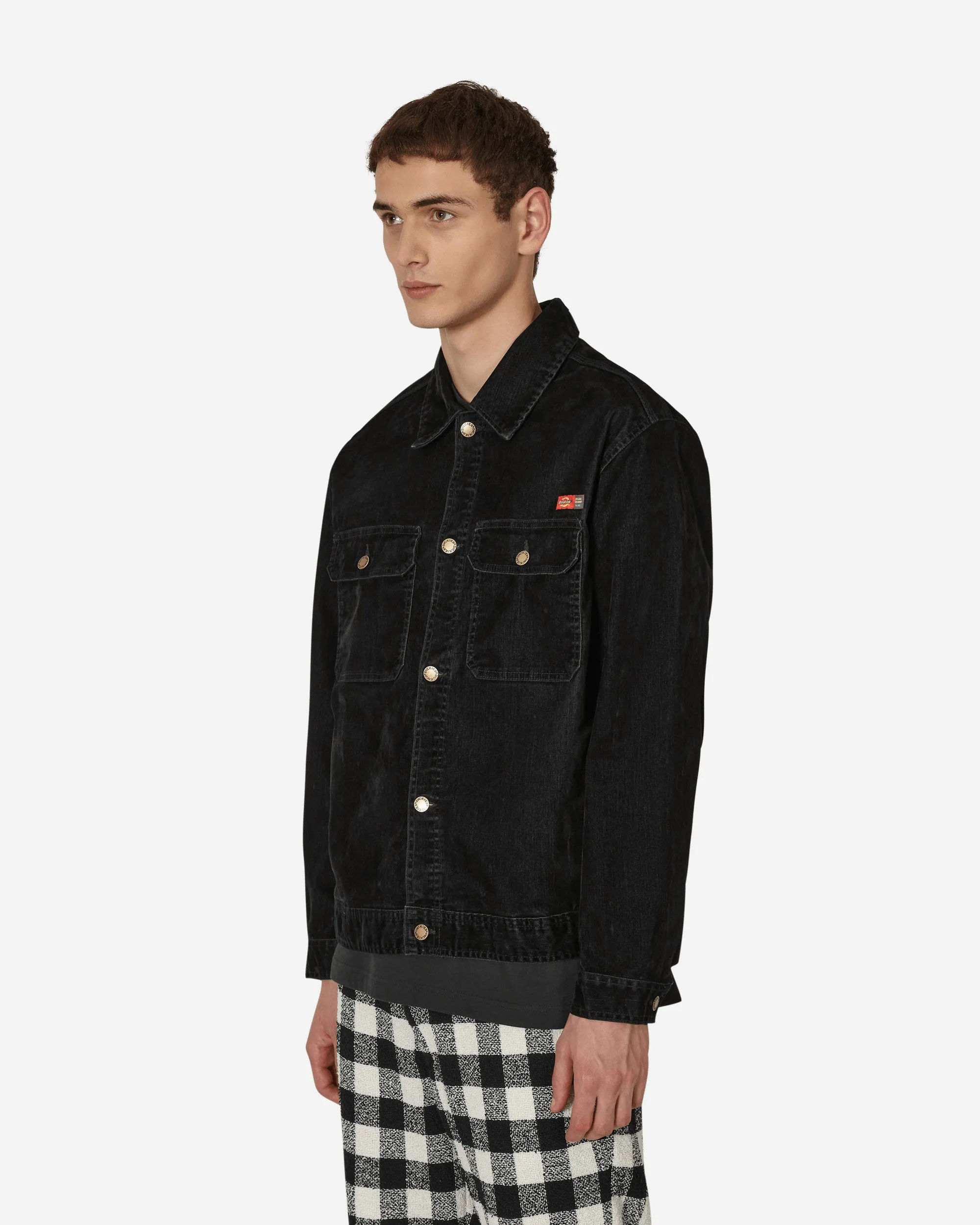 Opening Ceremony Flocked Jacket Black