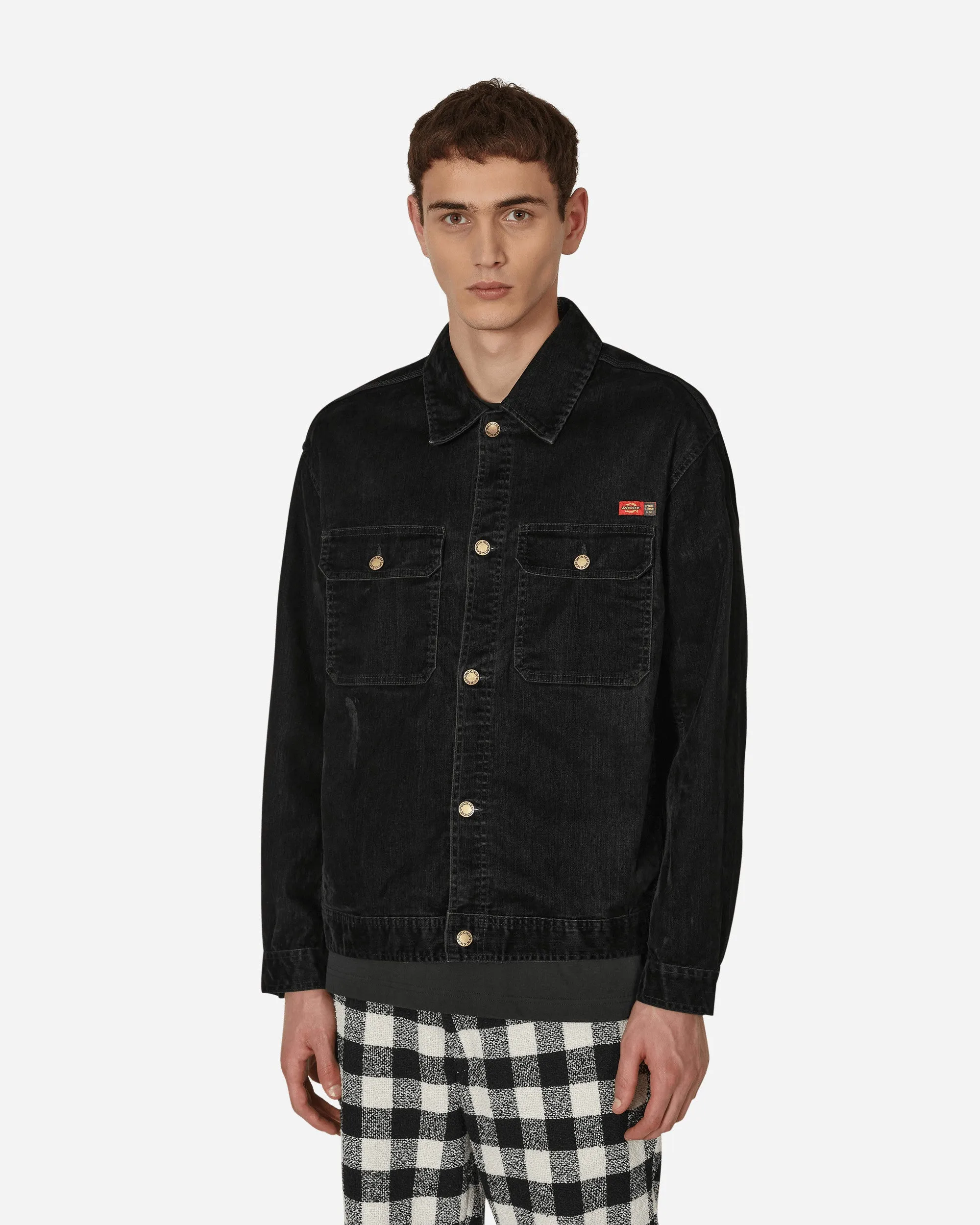 Opening Ceremony Flocked Jacket Black