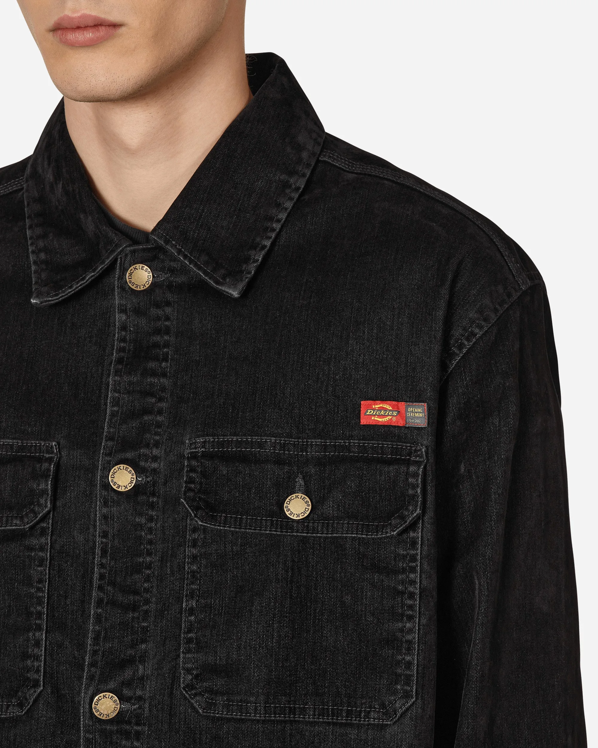 Opening Ceremony Flocked Jacket Black