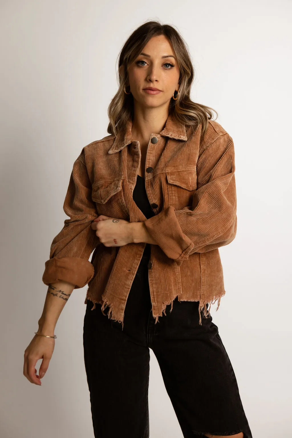 Paddington Distressed Cotton Corduroy Jacket