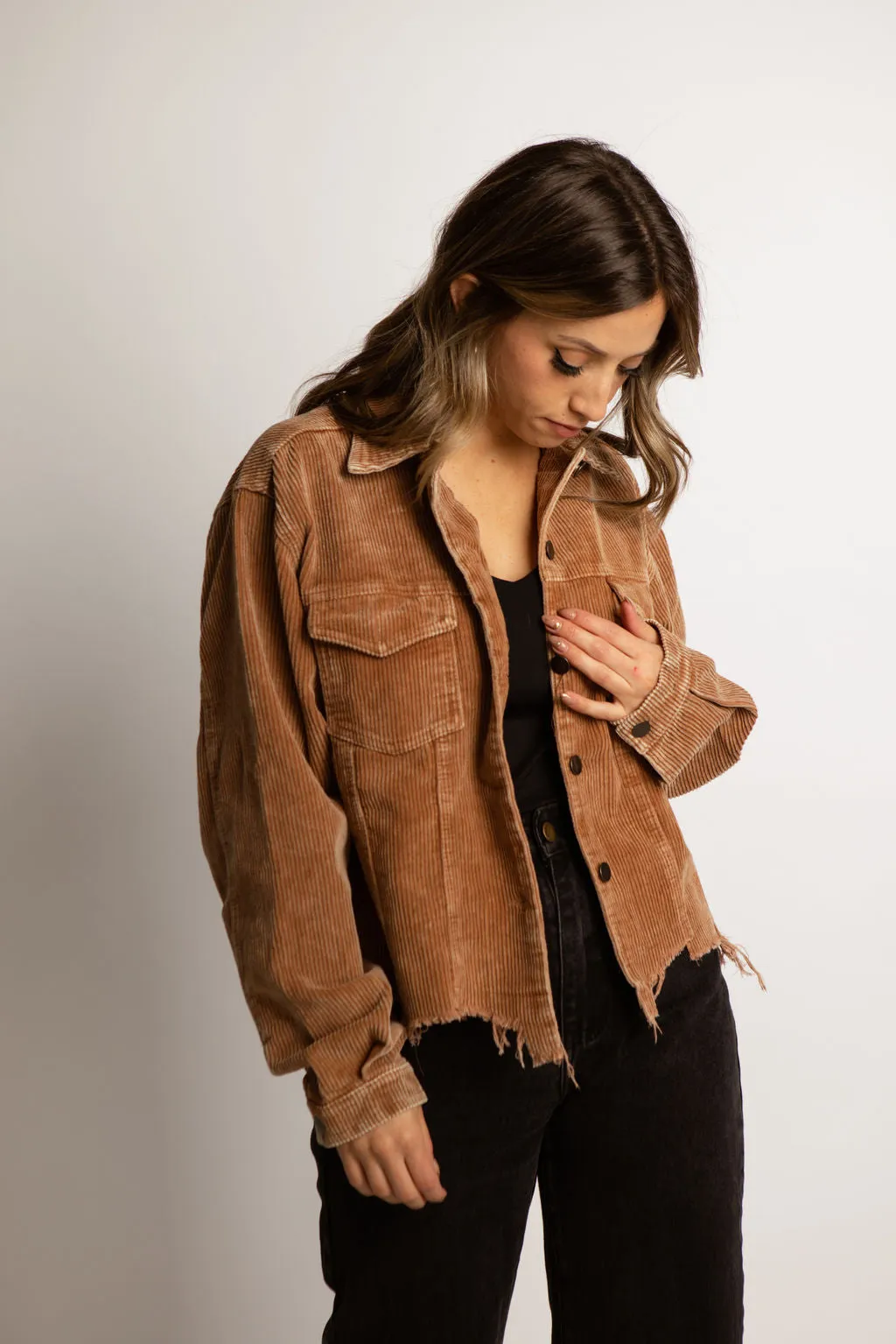 Paddington Distressed Cotton Corduroy Jacket