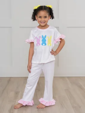 Pink Cottontail Ruffle Pajamas