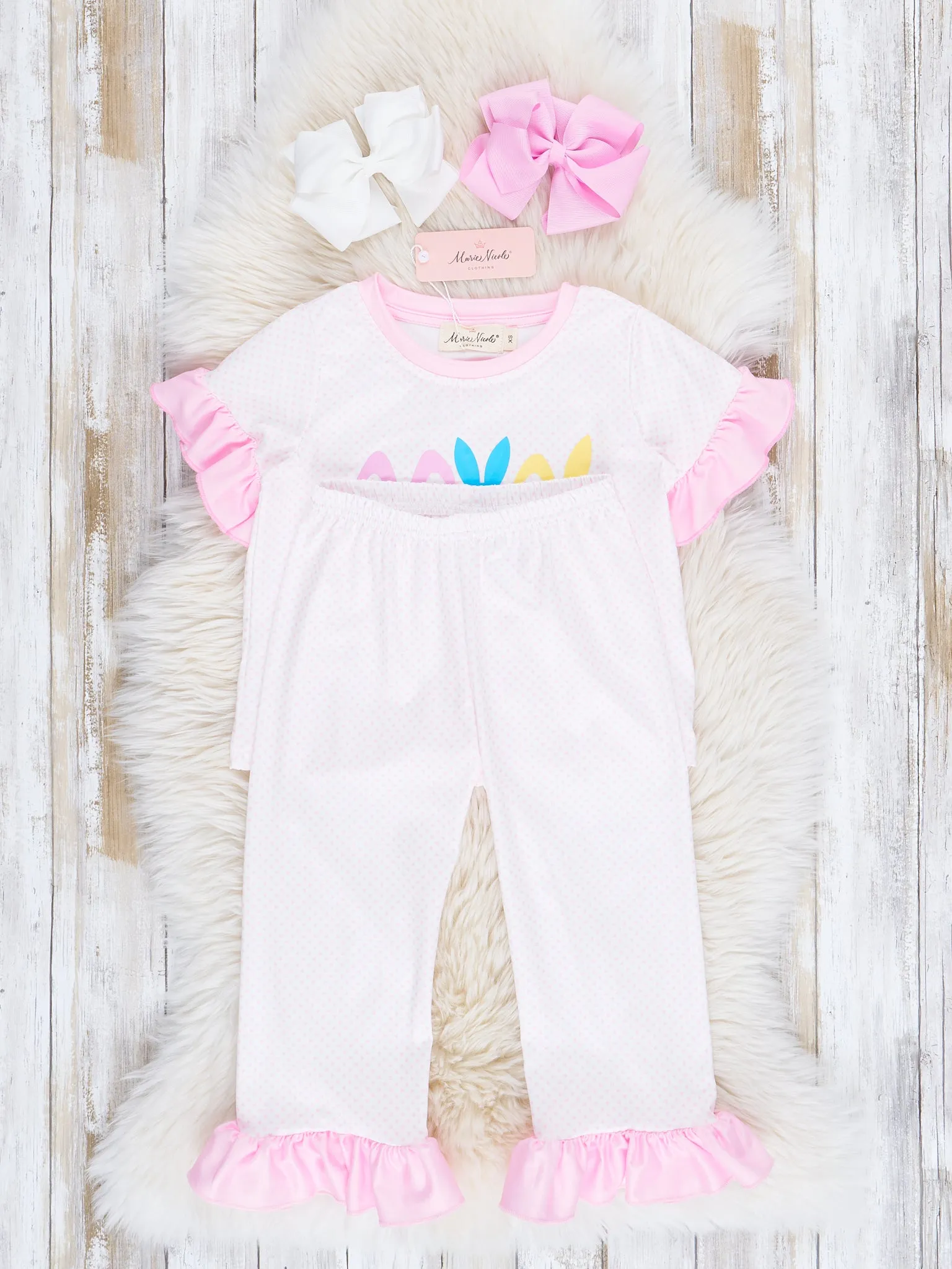 Pink Cottontail Ruffle Pajamas