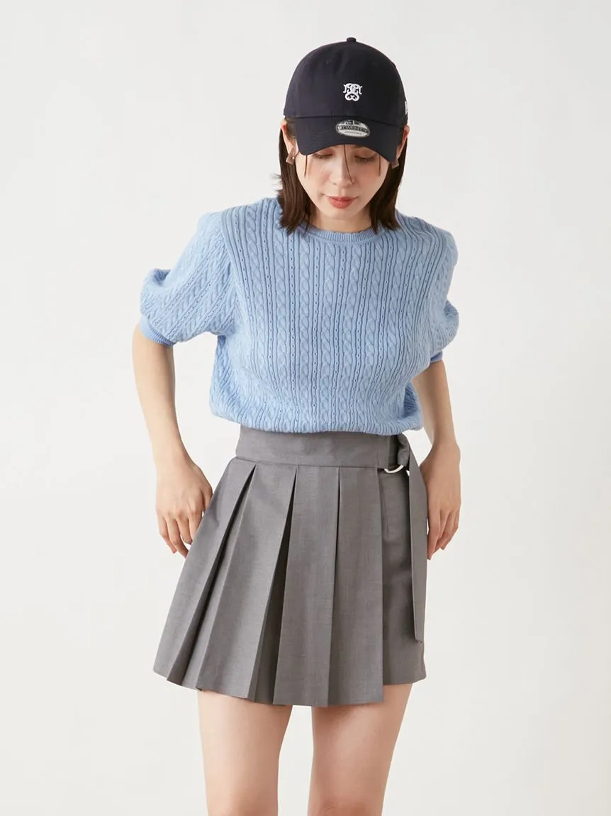 Pleated Wrapped Skort