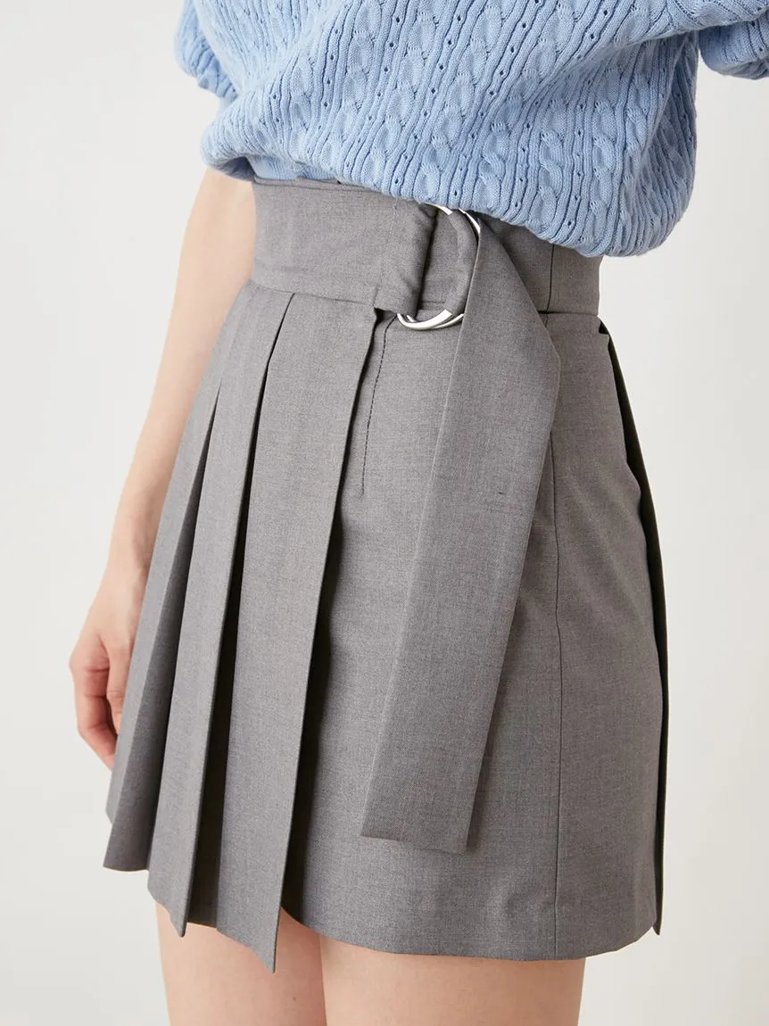 Pleated Wrapped Skort