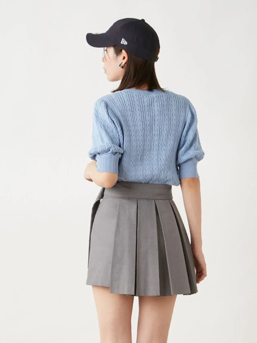 Pleated Wrapped Skort