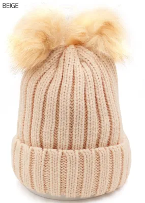 Pom Pom Beanie (Beige)