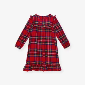 Red Tartan Plaid Flannelette Nightgown