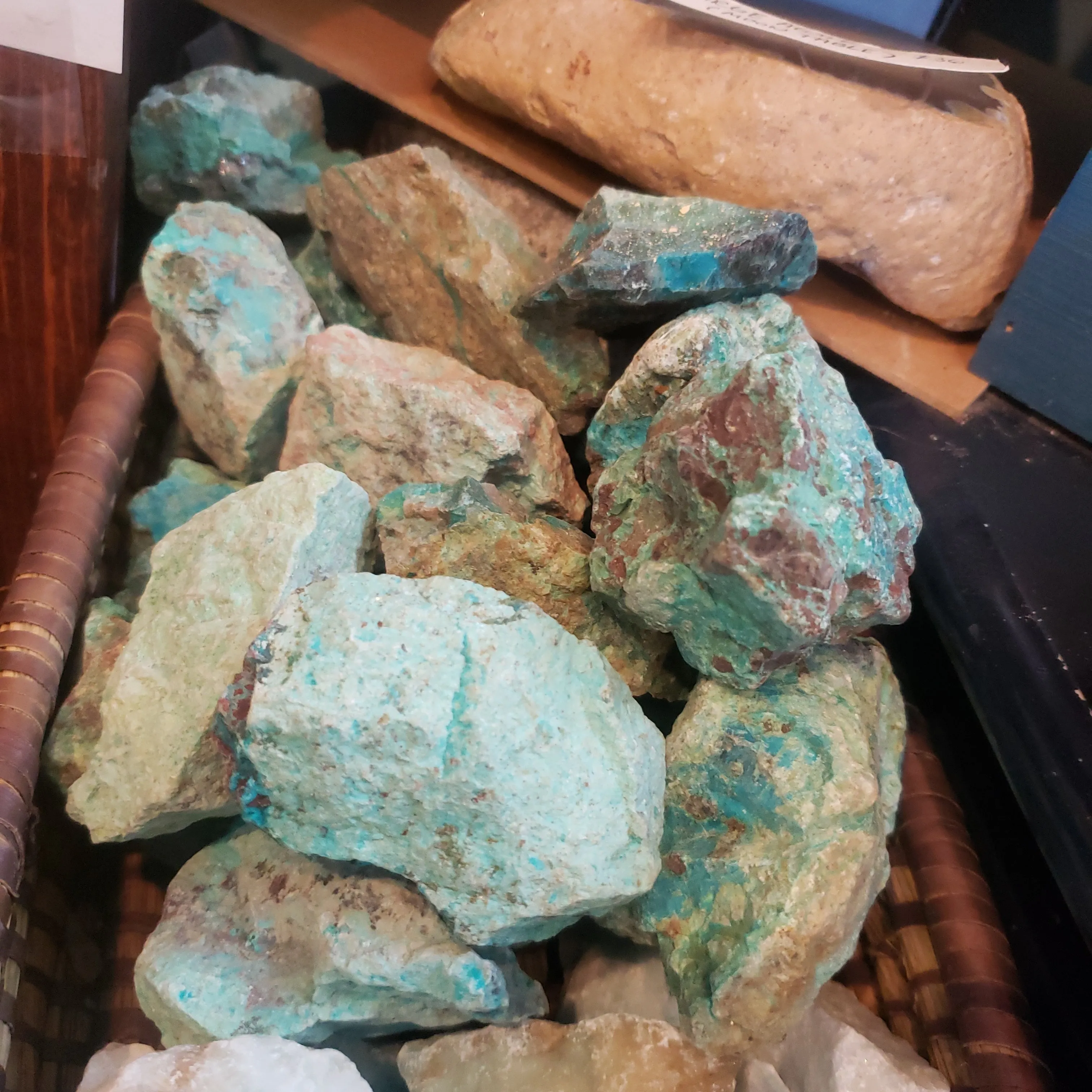 Rough chrysocolla (turq blue color)