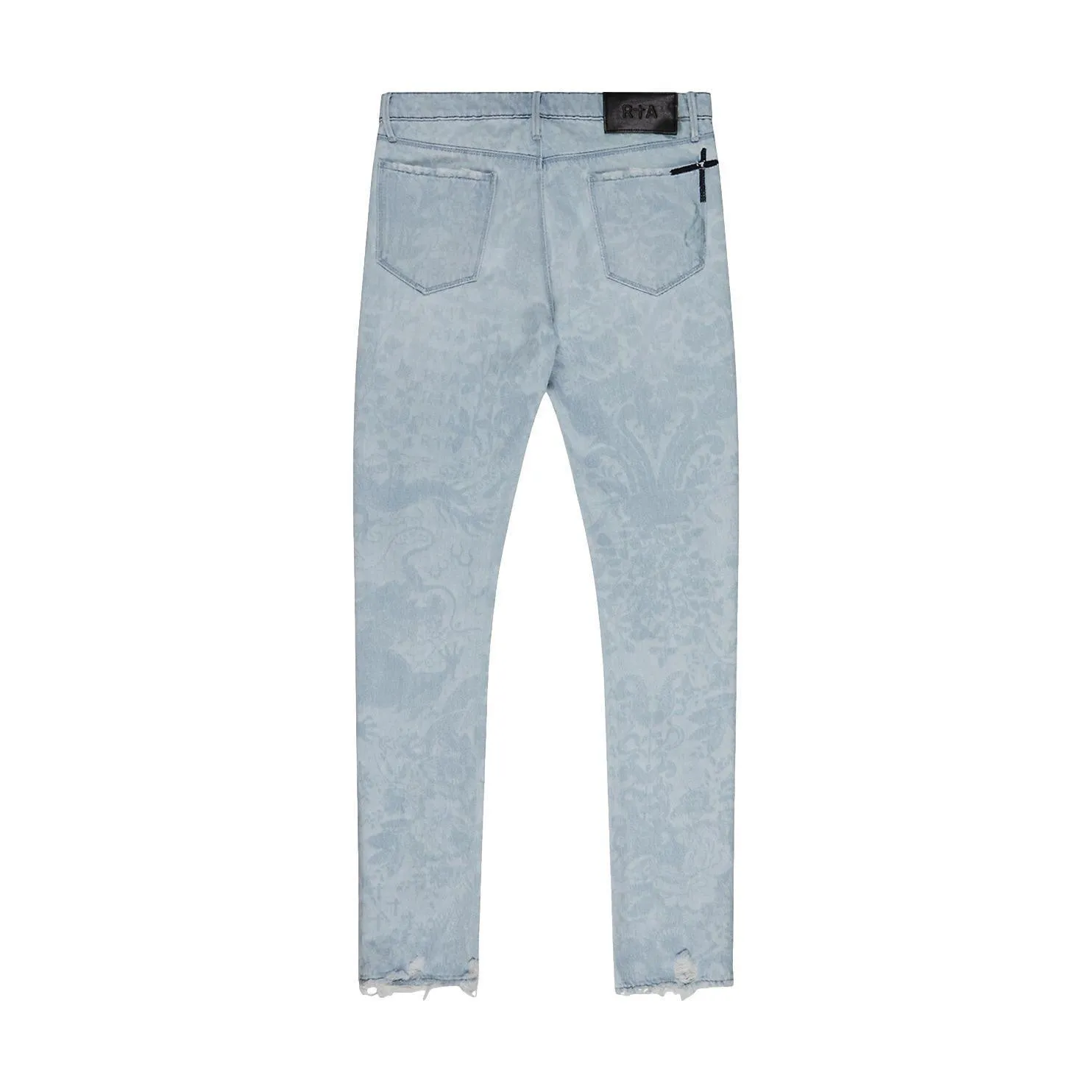 RTA Denis Mini Flare Distressed Porcelain Jeans