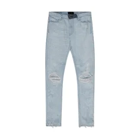 RTA Denis Mini Flare Distressed Porcelain Jeans