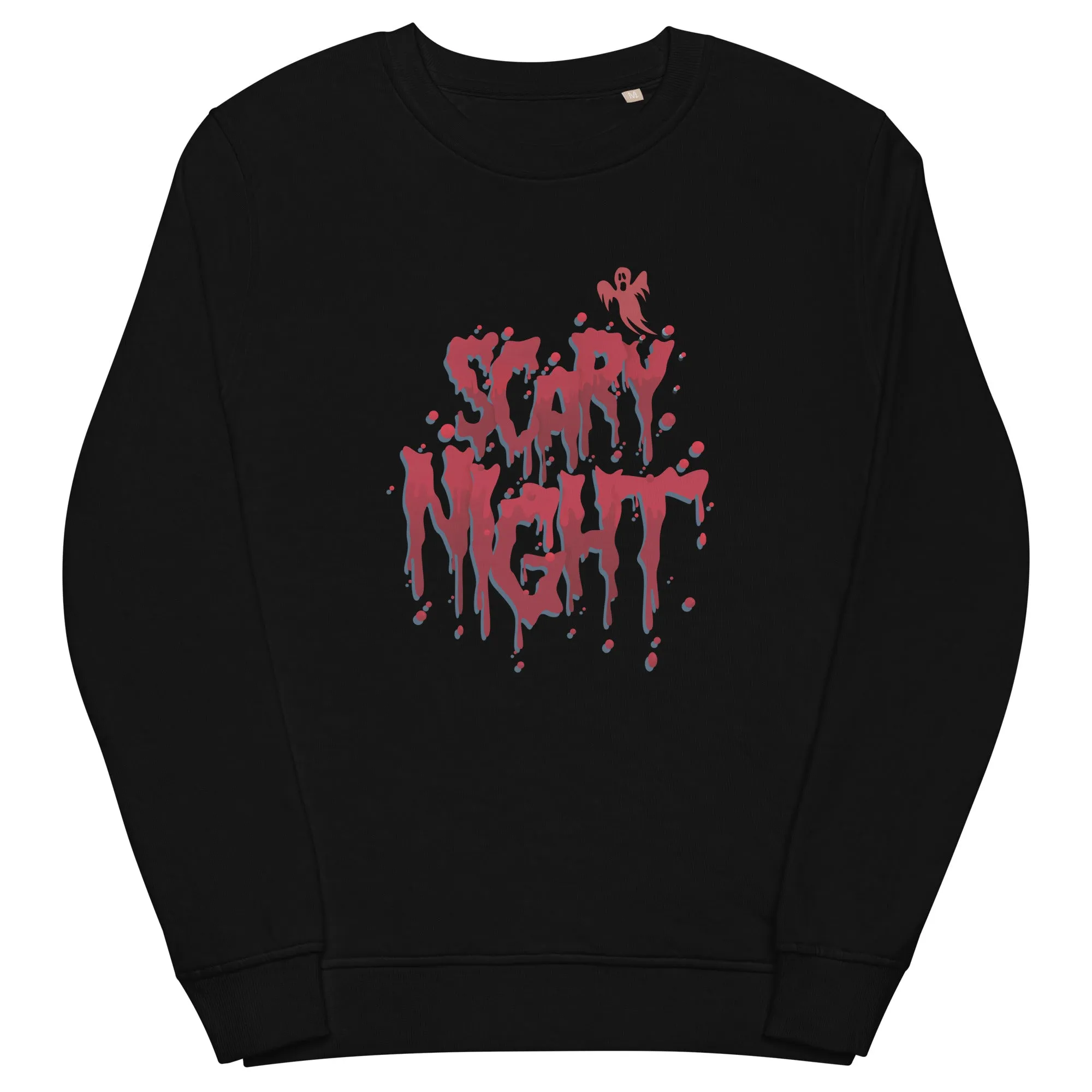 Scary Night Halloween Graphic Men Organic Sweatshirt