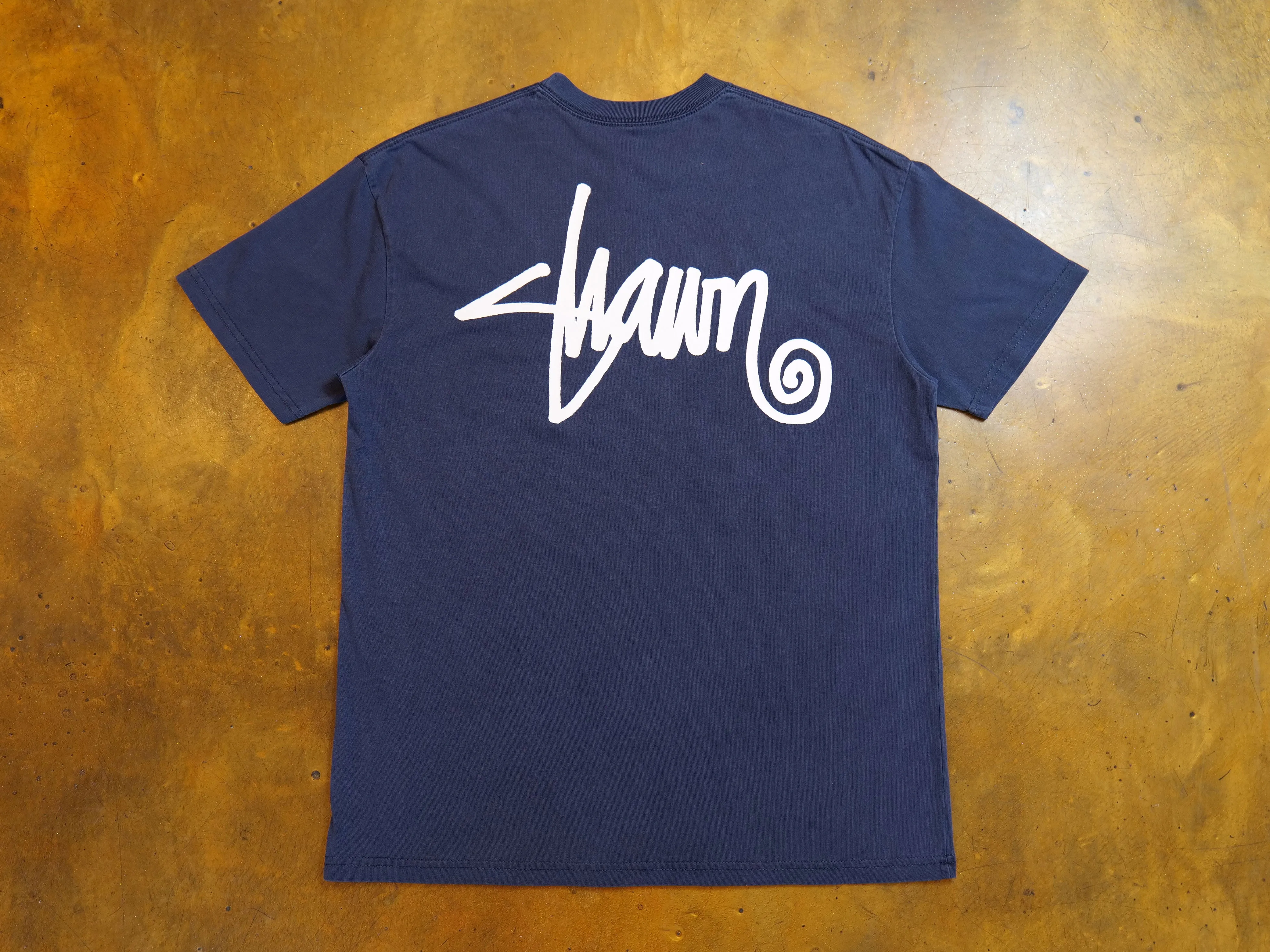 Shawn Script T-Shirt - Washed Navy