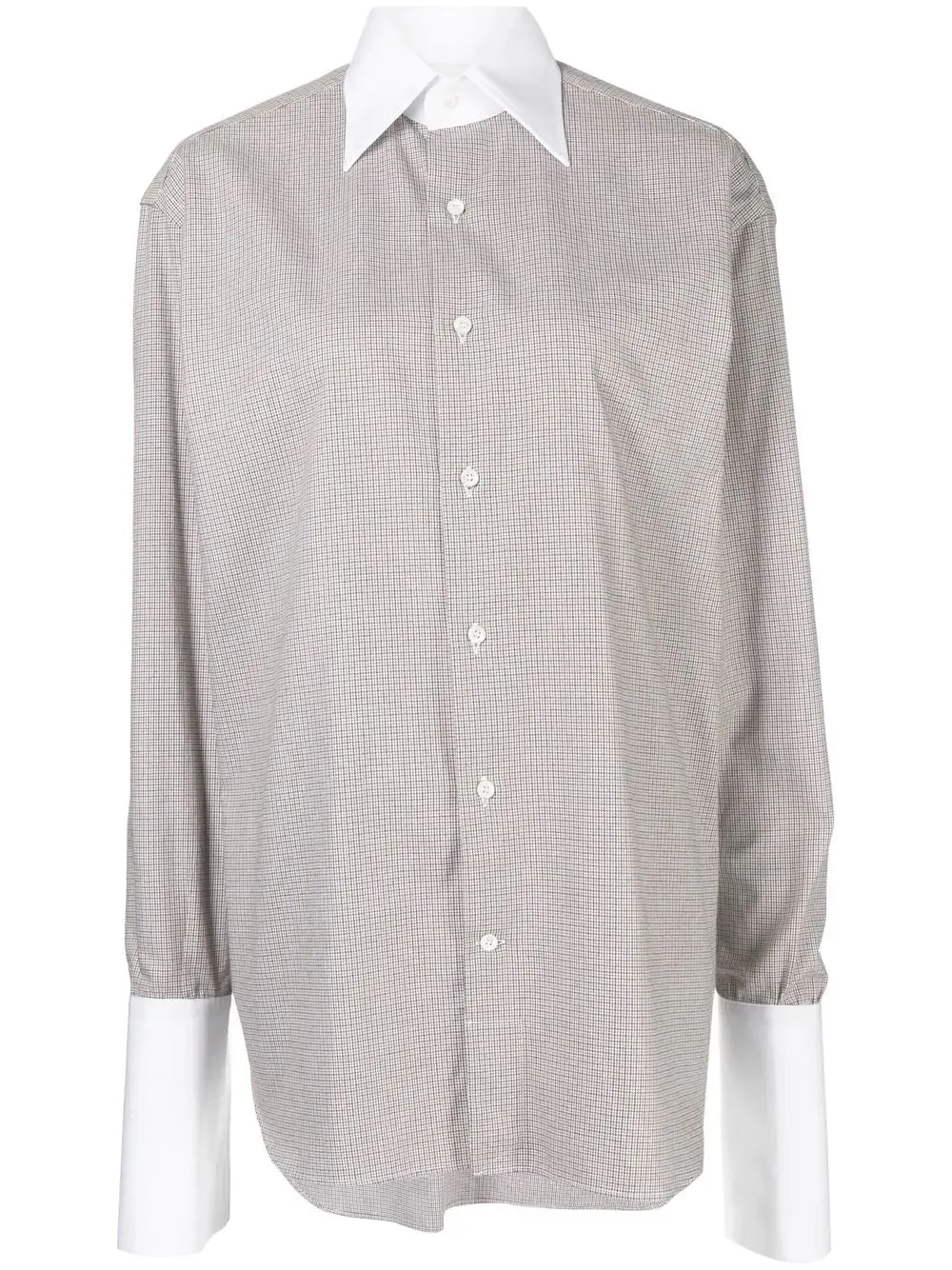 SIGNATURE BUTTON UP IN BEIGE CHECK SHIRT BEI