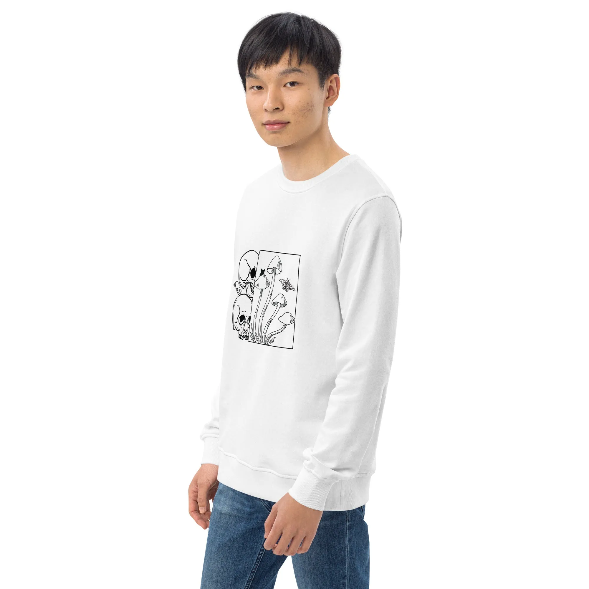 Skull Halloween Graphic Men Organic Sweatshirt