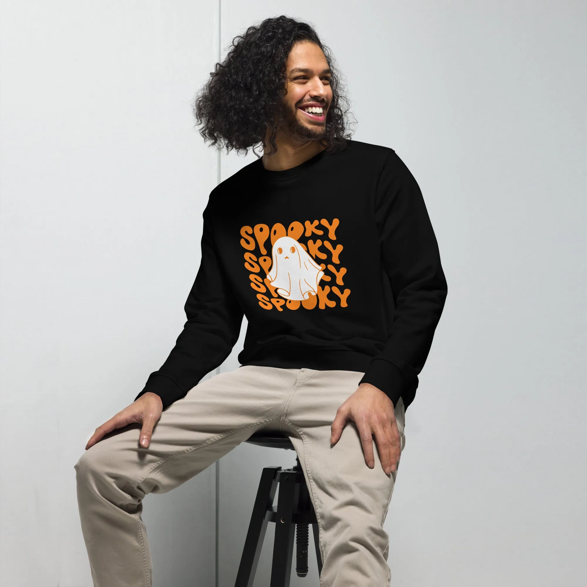 Spooky Halloween Graphic Men Organic Sweatshirt