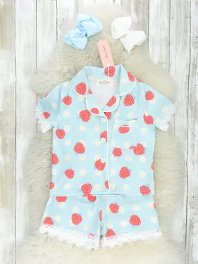 Strawberry Lace Ruffle Pajamas