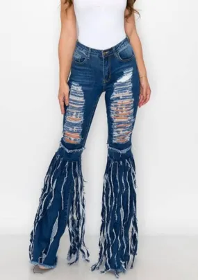 Tangie Bell Ripped Denim Jeans