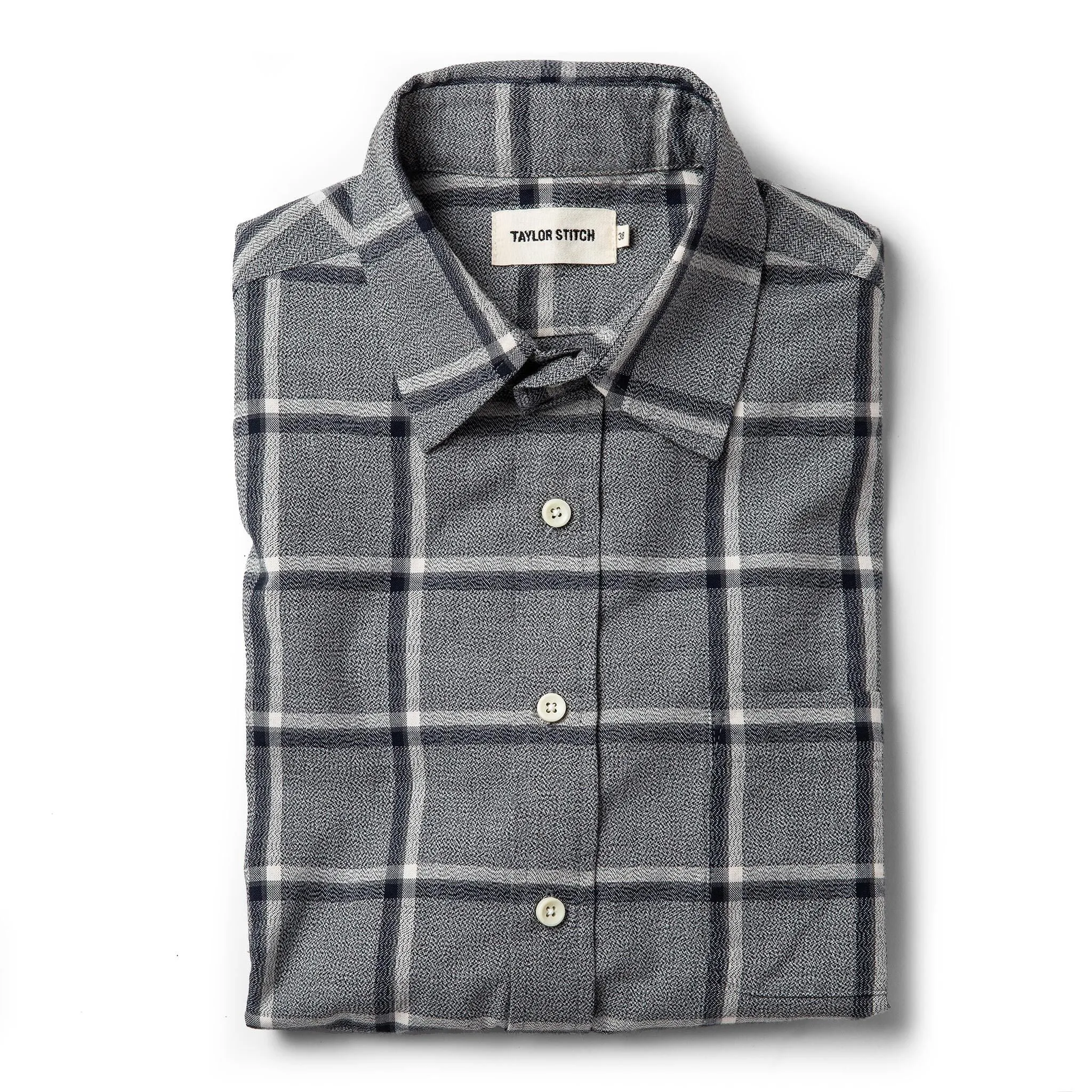 The California in Navy Salt and Pepper Plaid