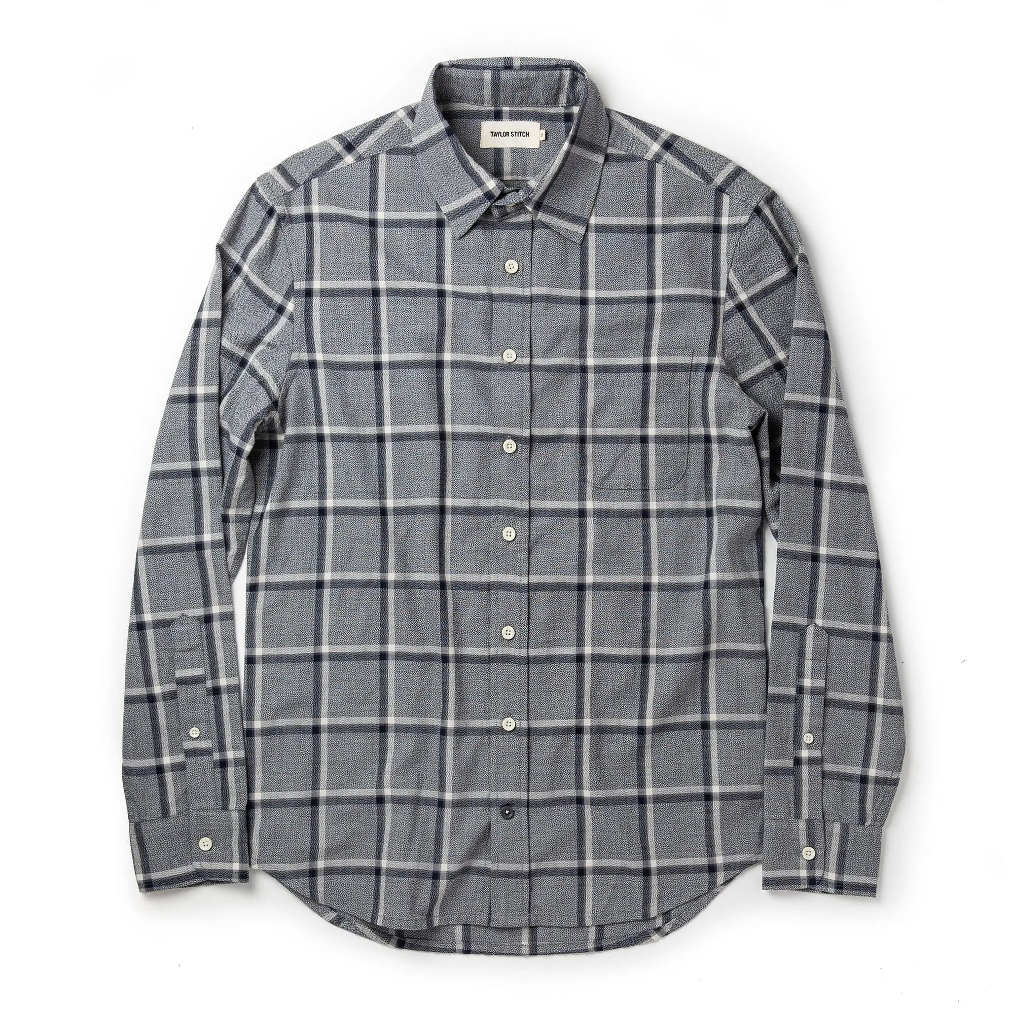 The California in Navy Salt and Pepper Plaid